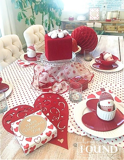 homeward found decor: a quick Valentine's Day table to love